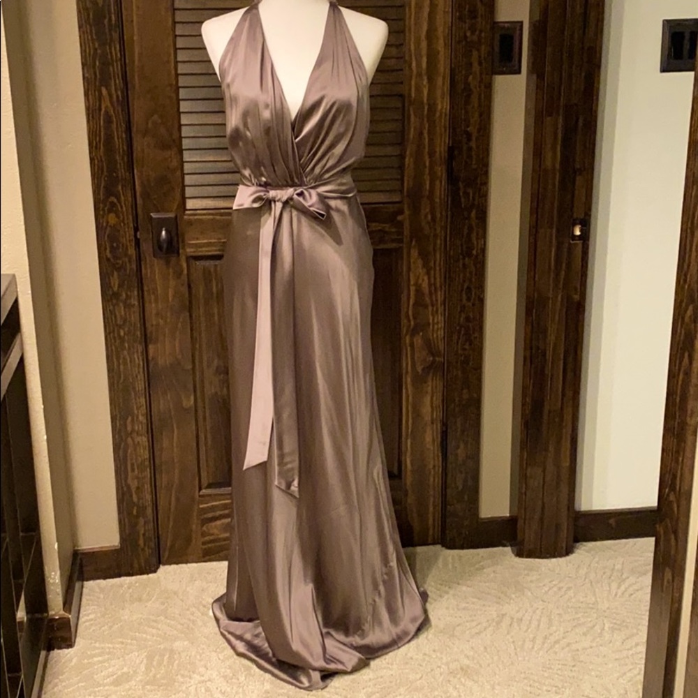 Maria Bianca Nero Pewter evening gown